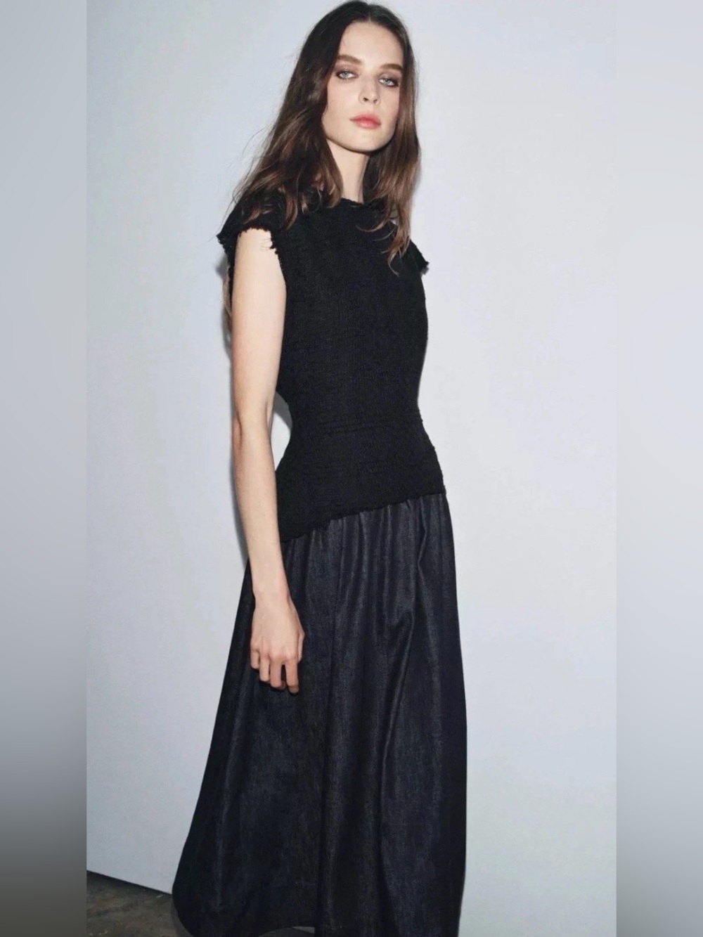 Zara Black Sleeveless Maxi Dress